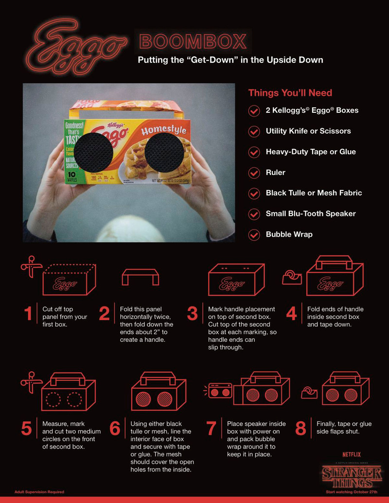 Illustration for article titled Eggo Wants You to Turn Your Waffle Box Into a Purse, Because Stranger Things
